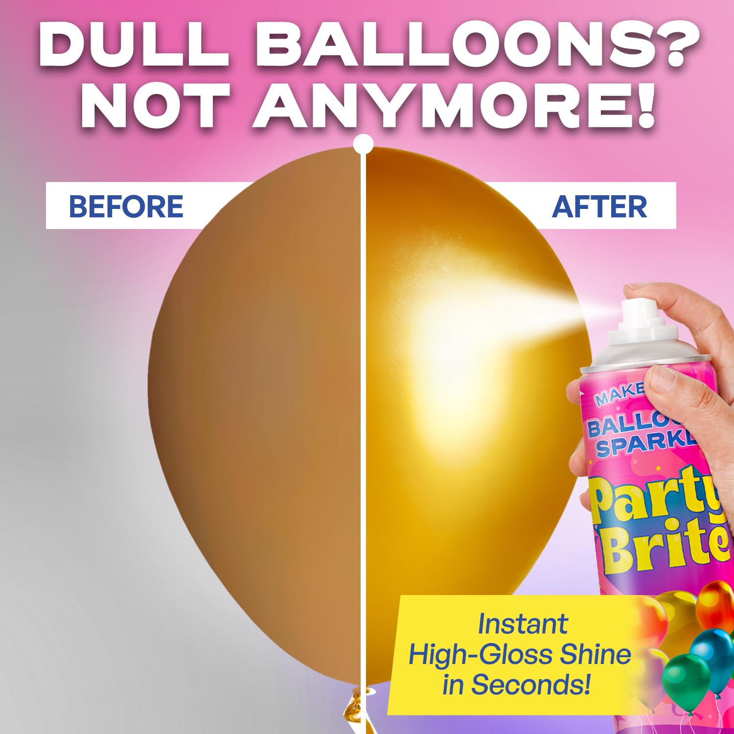 Berkland Party Brite balloon-arc shine enhances decorative arches