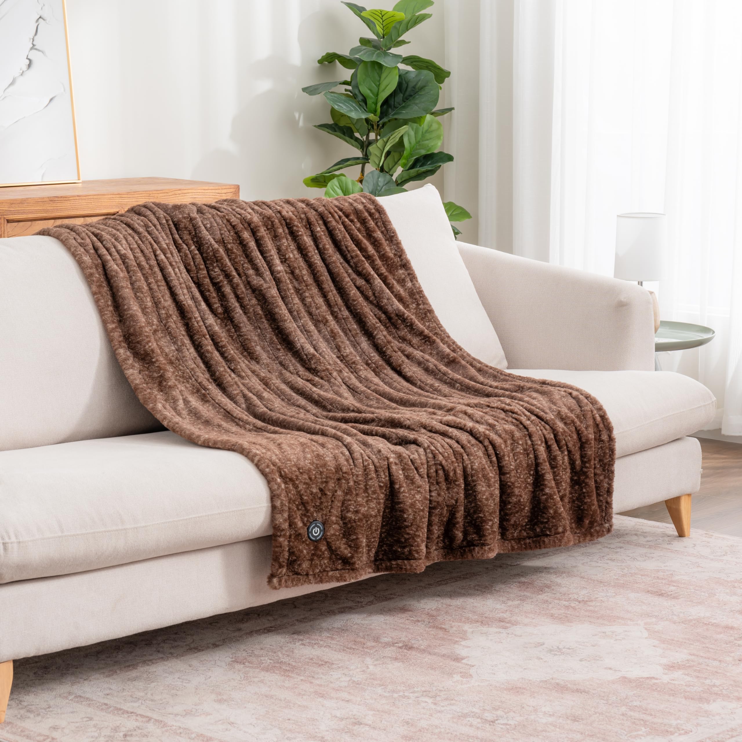 Berkshire Blanket auto shut-off feature for safe overnight use.