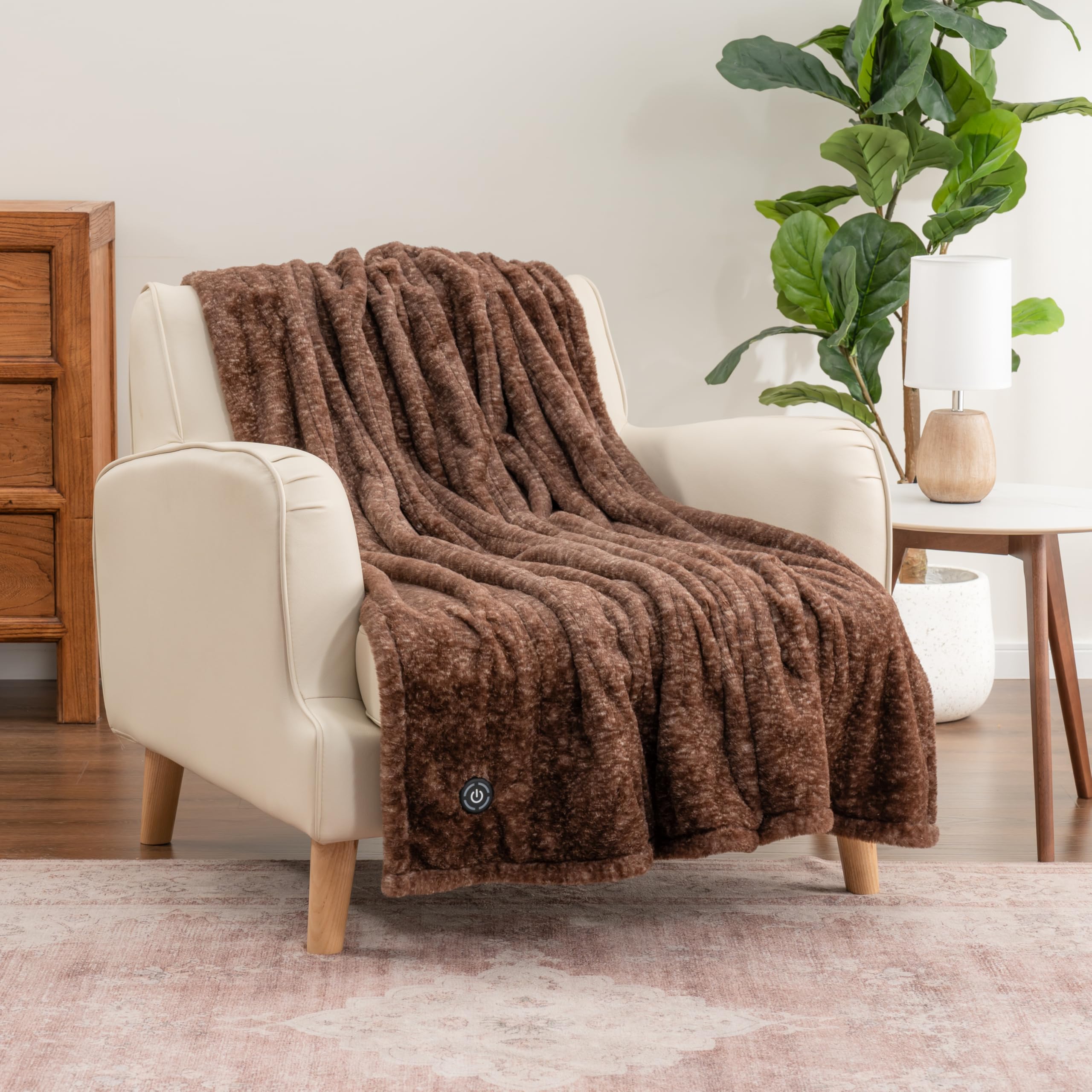 Berkshire Blanket four heat levels control panel in use.