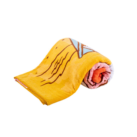 Berkshire Blanket Snoopy beach towel design on sunny shore for quick-drying comfort.