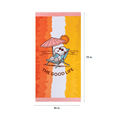 Berkshire Blanket Snoopy towel large for adults and kids alike.
