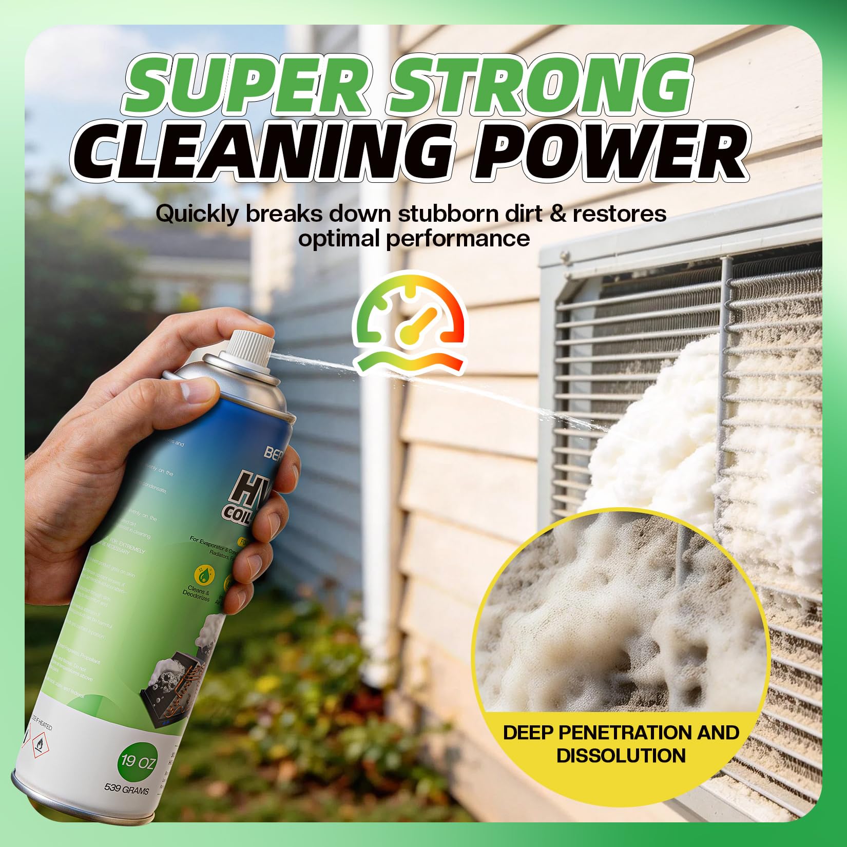BERlOVE evaporator coil cleaner foam lather for grime removal