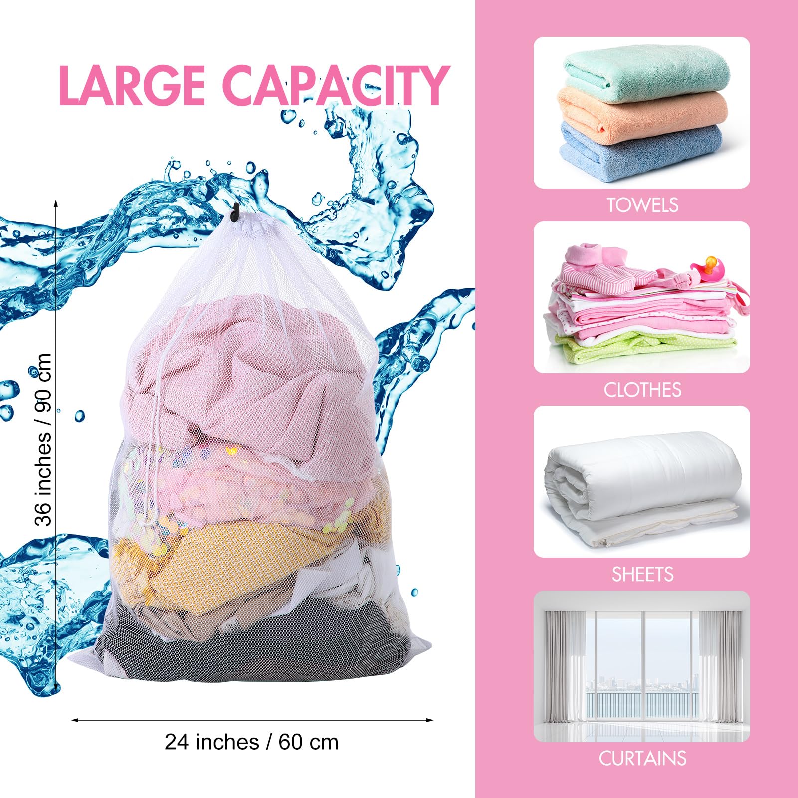 Berlune drawstring closure bags in use for secure items.