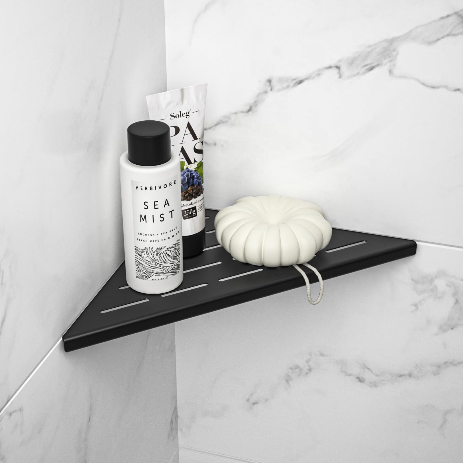 Bernkot 15-pound load rating per shelf for shower organization.