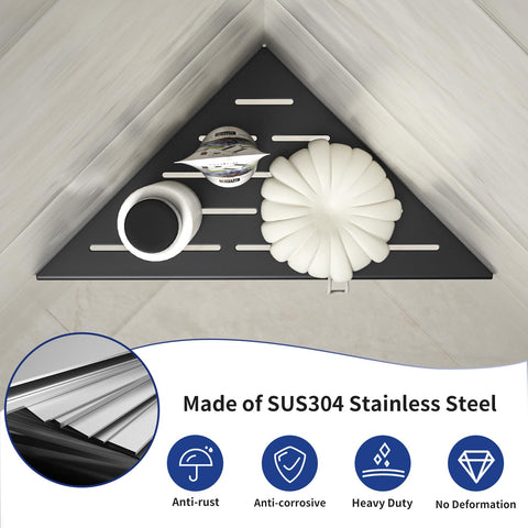 Bernkot shelf demonstrates two installation options without wall damage.