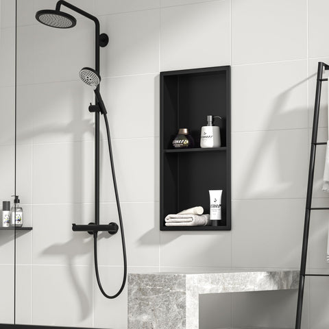 Bernkot matte black niche drying angle helps water drain away efficiently.