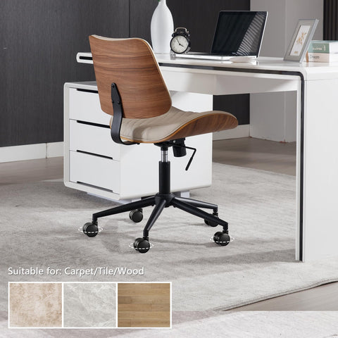 BERYTH armless chair designed for compact home office setups.