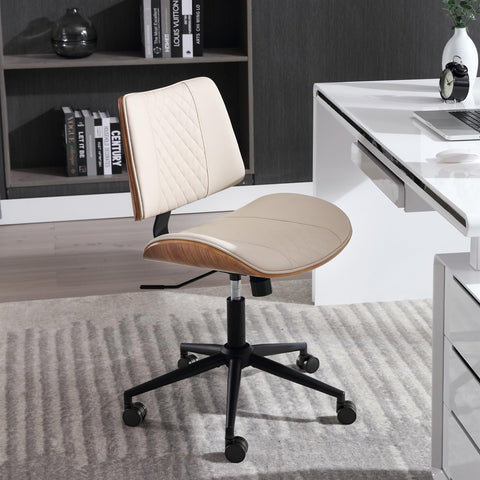 BERYTH mid-back with walnut base enhances any home office aesthetic.