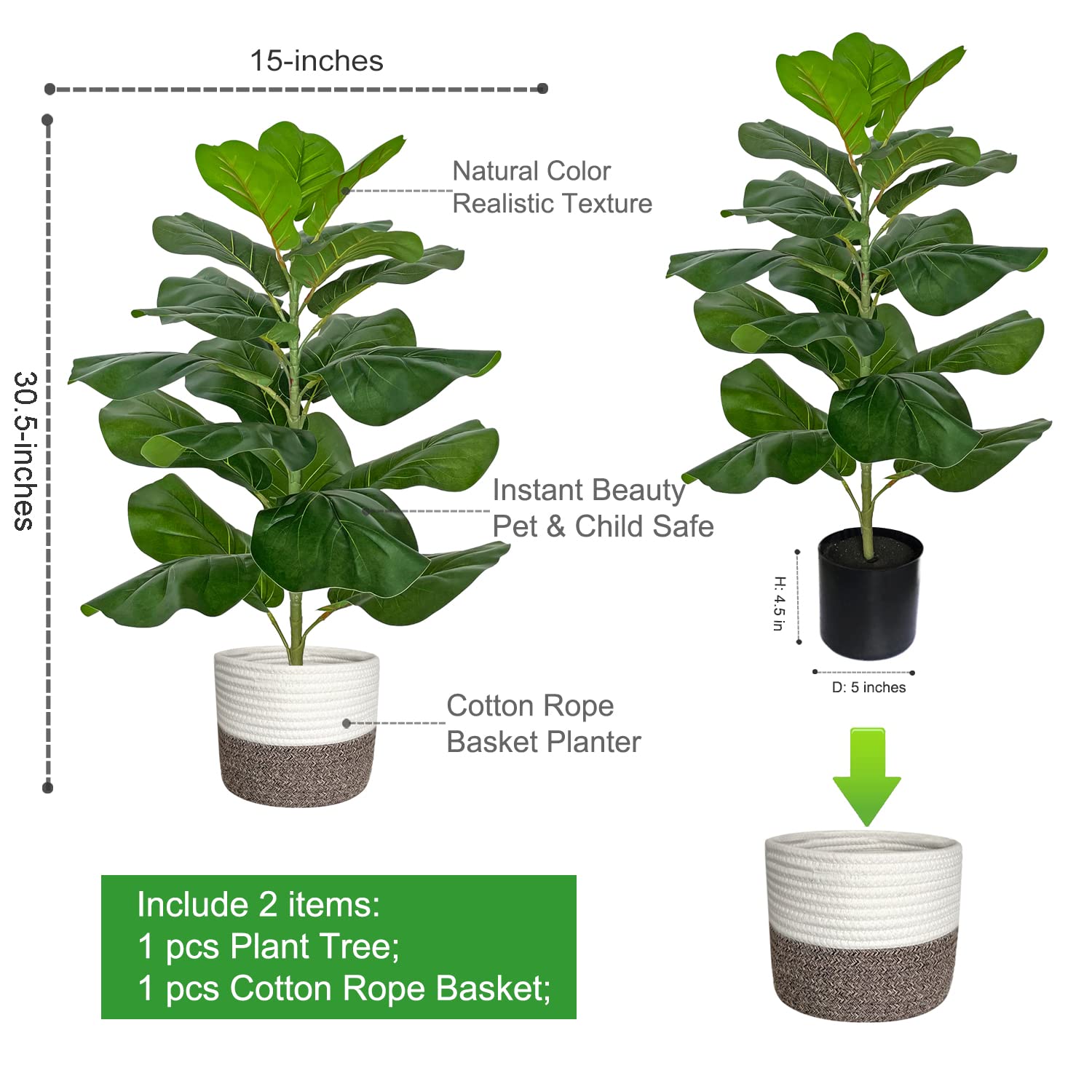 BESAMENATURE plant on an office desk adds greenery with minimal maintenance.
