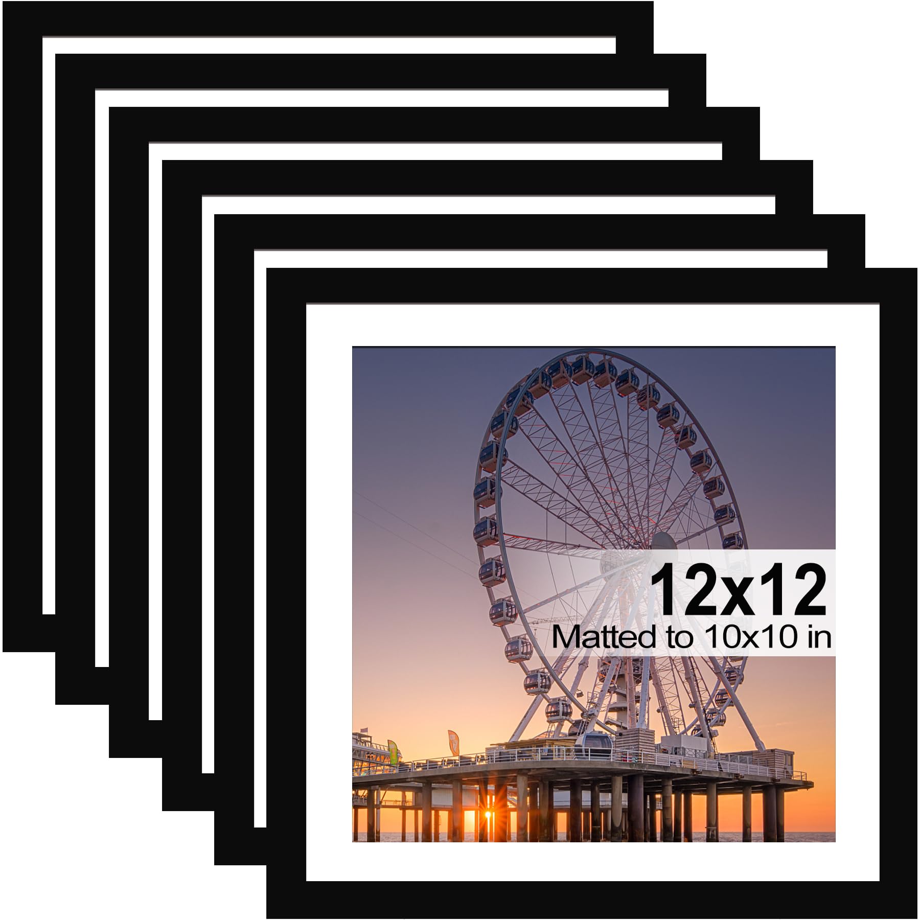 BESCRCL 12x12 black frame six-pack showing MDF construction for durability