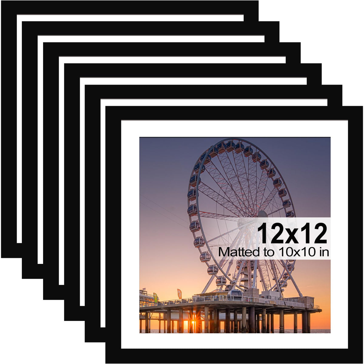 BESCRCL 12x12 black frame six-pack showing MDF construction for durability