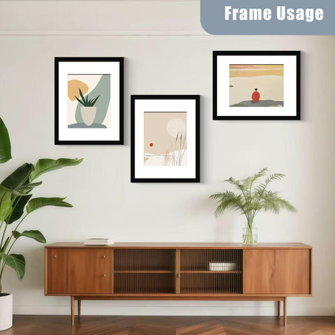 BESCRCL 12x16 black frame with mat for versatile layouts.