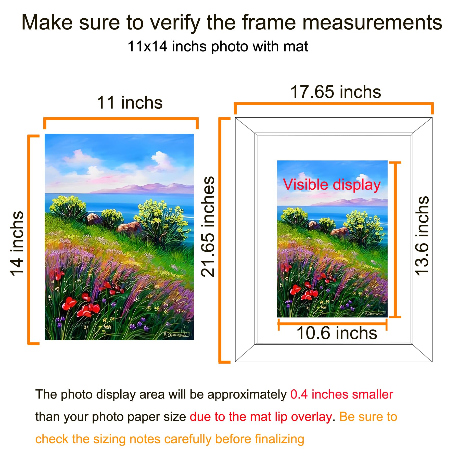 BESCRCL 16x20 brown frame with clear acrylic cover protects photos.