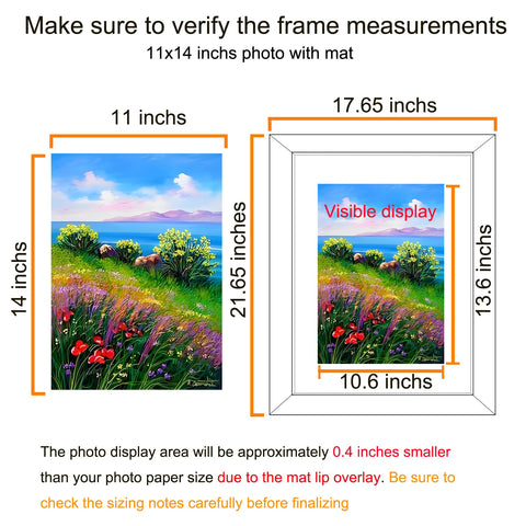 BESCRCL 16x20 brown frame with clear acrylic cover protects photos.