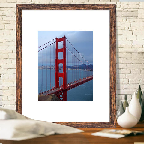 BESCRCL 16x20 brown frame side view highlighting depth and style.