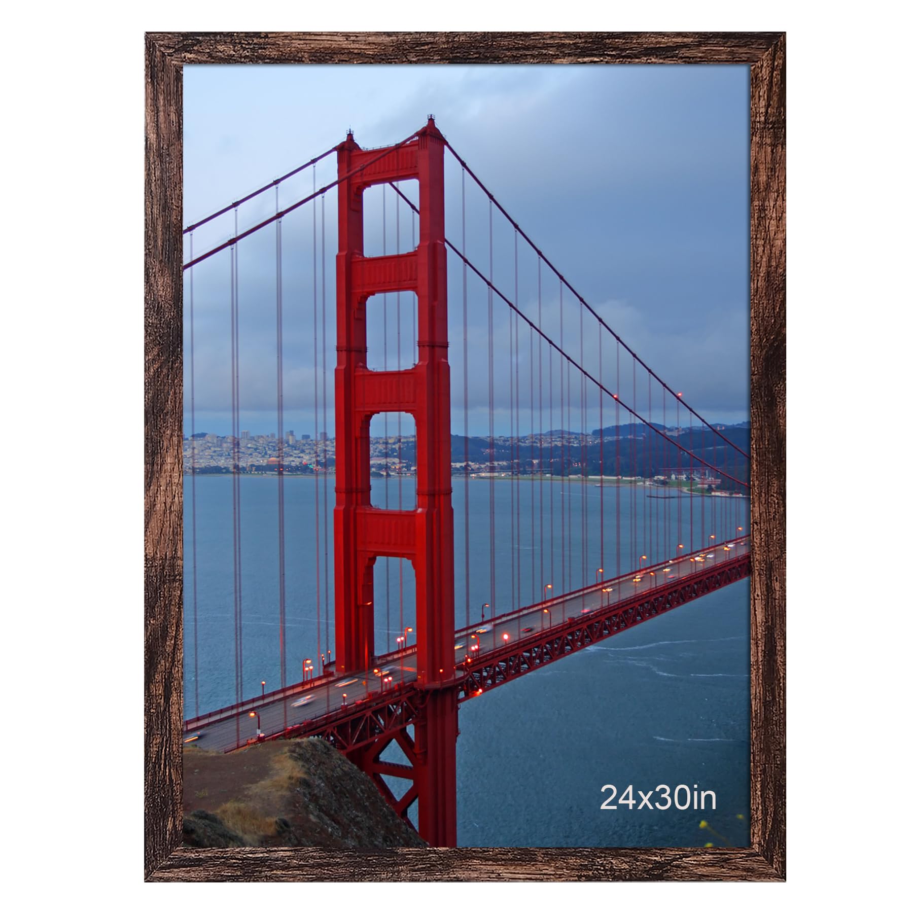 BESCRCL 24x30 brown frame front view for photo display