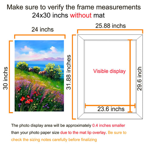 BESCRCL 24x30 brown frame side angle shows slim, sturdy profile