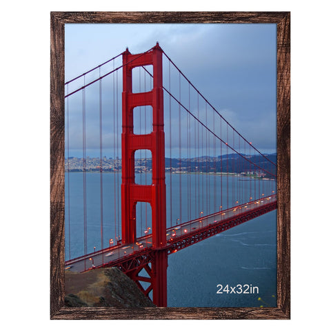 BESCRCL 24x32 brown wood frame for wall display of memories