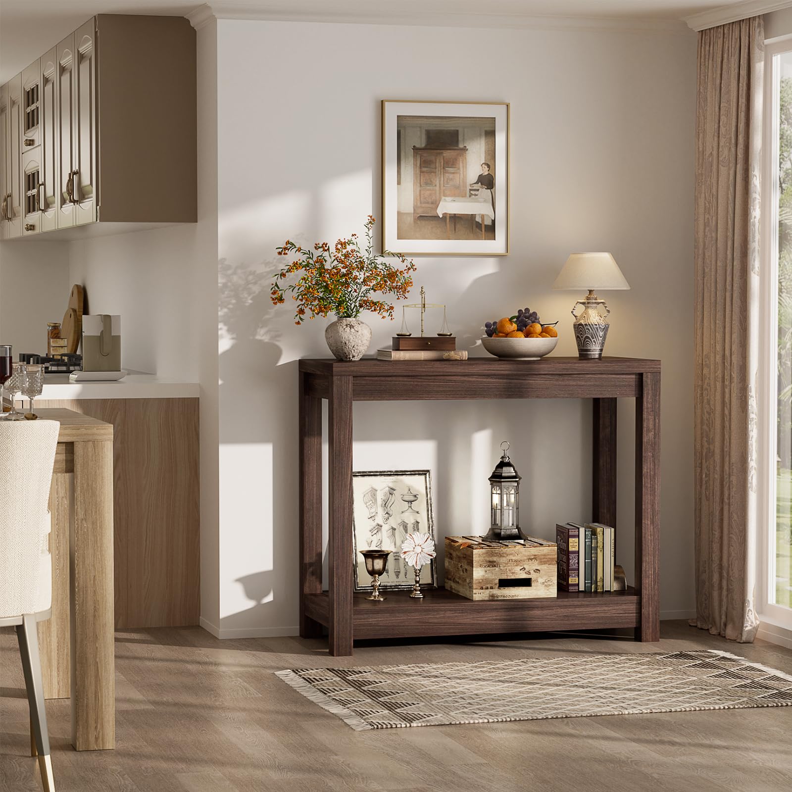 Besiost compact table for bedroom storage and small spaces