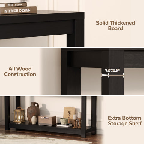 Besiost narrow-depth console table ideal for compact entryways and rooms