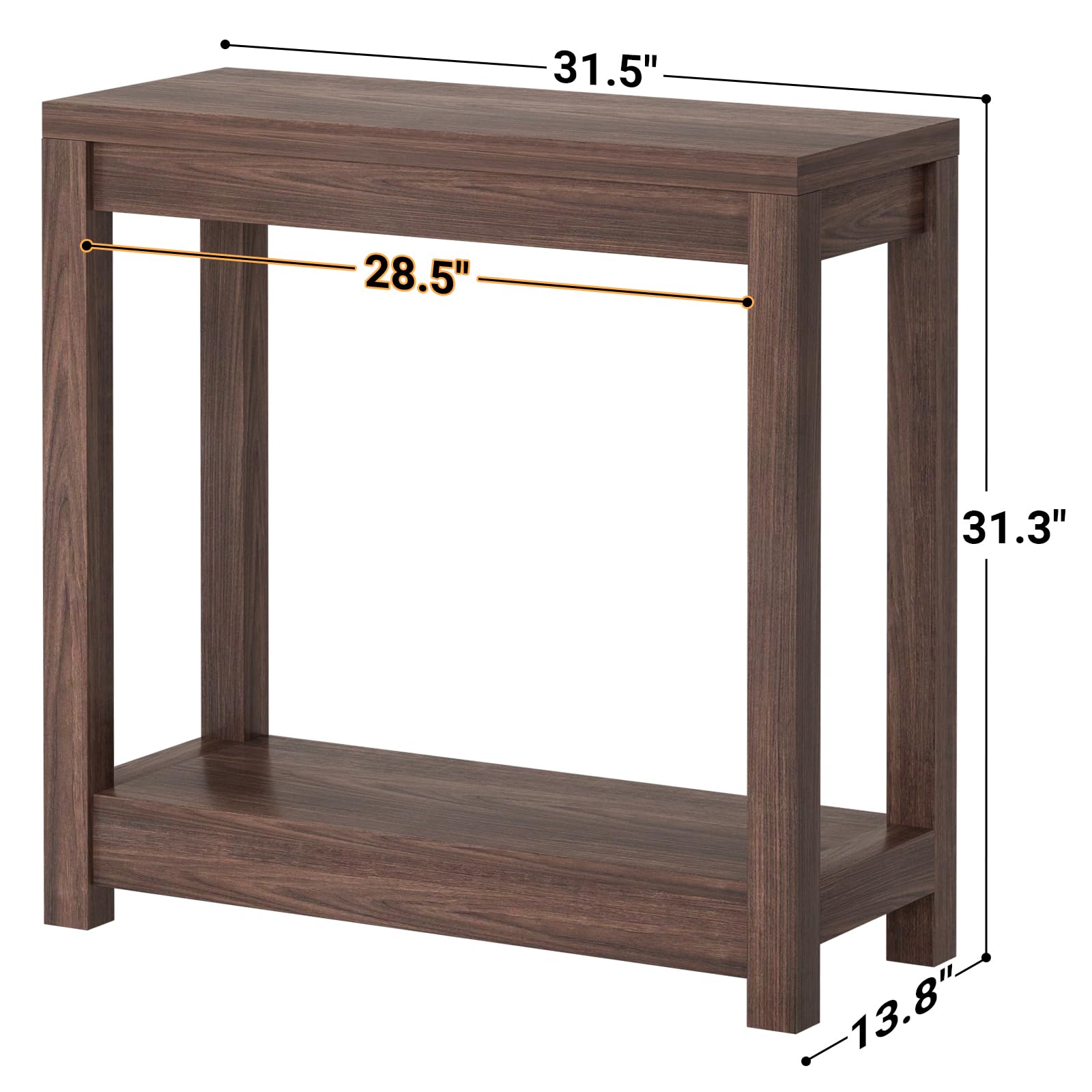 Besiost open storage shelves sofa table for living rooms and decor