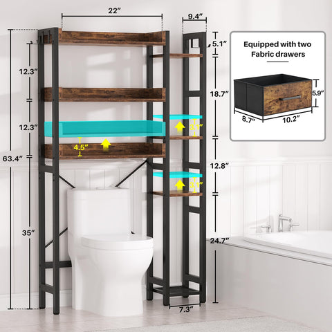 Besiost reversible shelves maximize spacing in any bathroom layout.