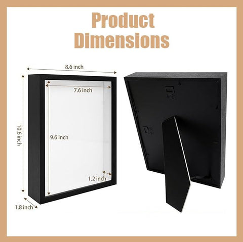 BeSlivewell shadow box for flowers displays preserved petals in a sleek black frame.