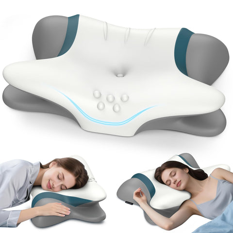 Beslovo cervical neck pillow side-sleeper design for focused neck support.