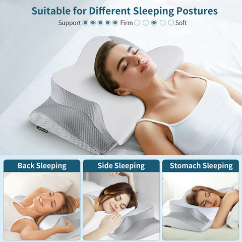 Bespillow armrest design allows relaxed arm placement during sleep.