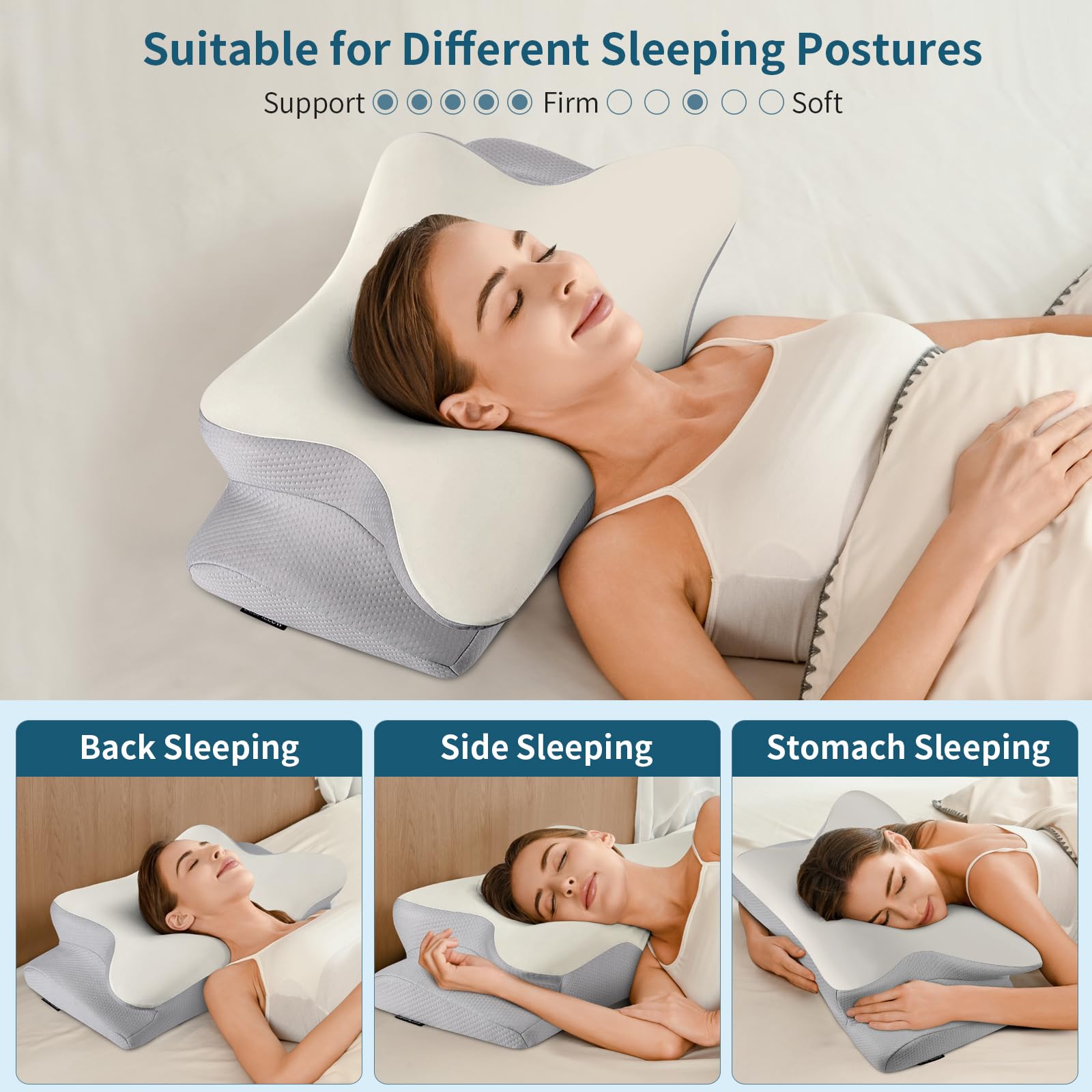 Bespillow Breathable cover promotes airflow to stay cool overnight