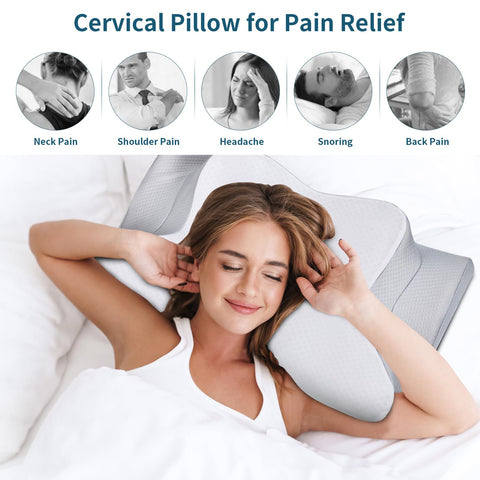 Bespillow Cervical Neck Pillow contour demonstrates neck and spine alignment