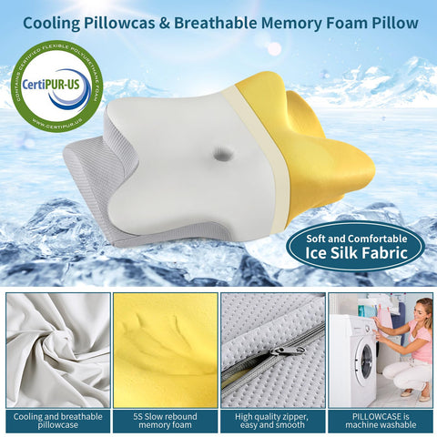 Bespillow Memory Foam Pillow offers plush comfort with firm support
