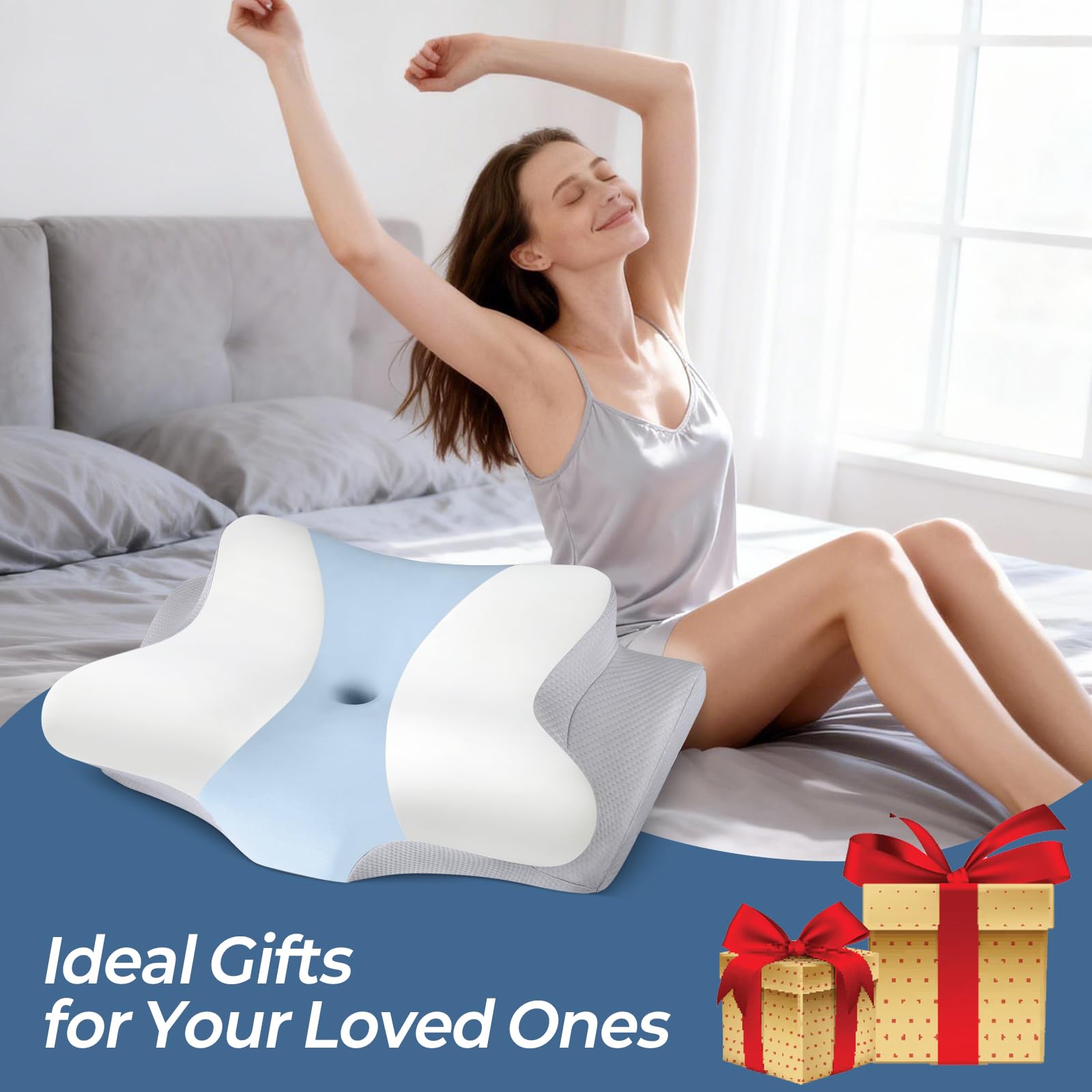 Gift-ready Bespillow cervical pillow suitable for friends or family seeking better sleep.