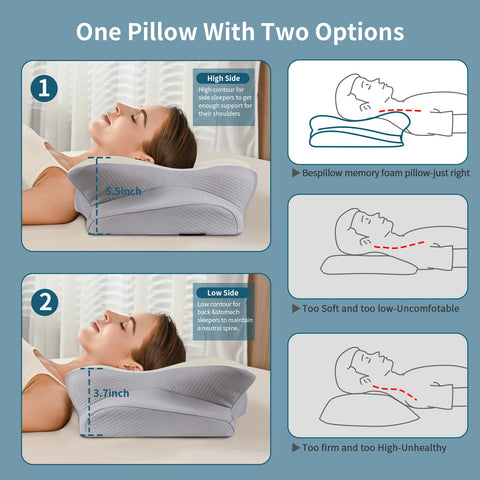 Bespillow detachable washable cover for easy care and freshness.