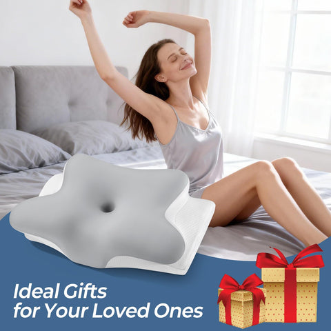 Bespillow orthopedic-grade pillow supports head and neck for restful nights.