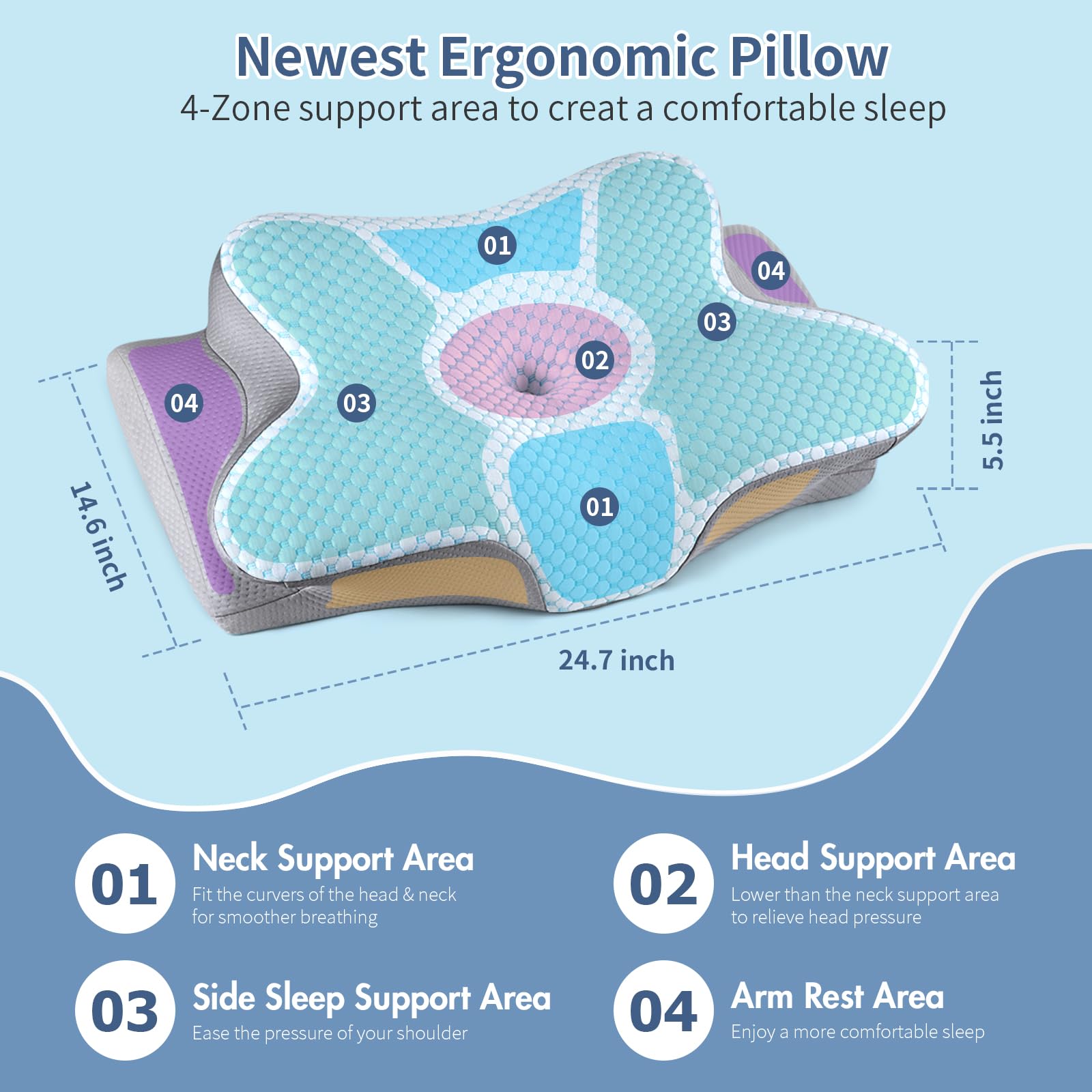 Bespillow ice-silk cooling pillowcase highlights moisture-wicking, breathable night cooling.