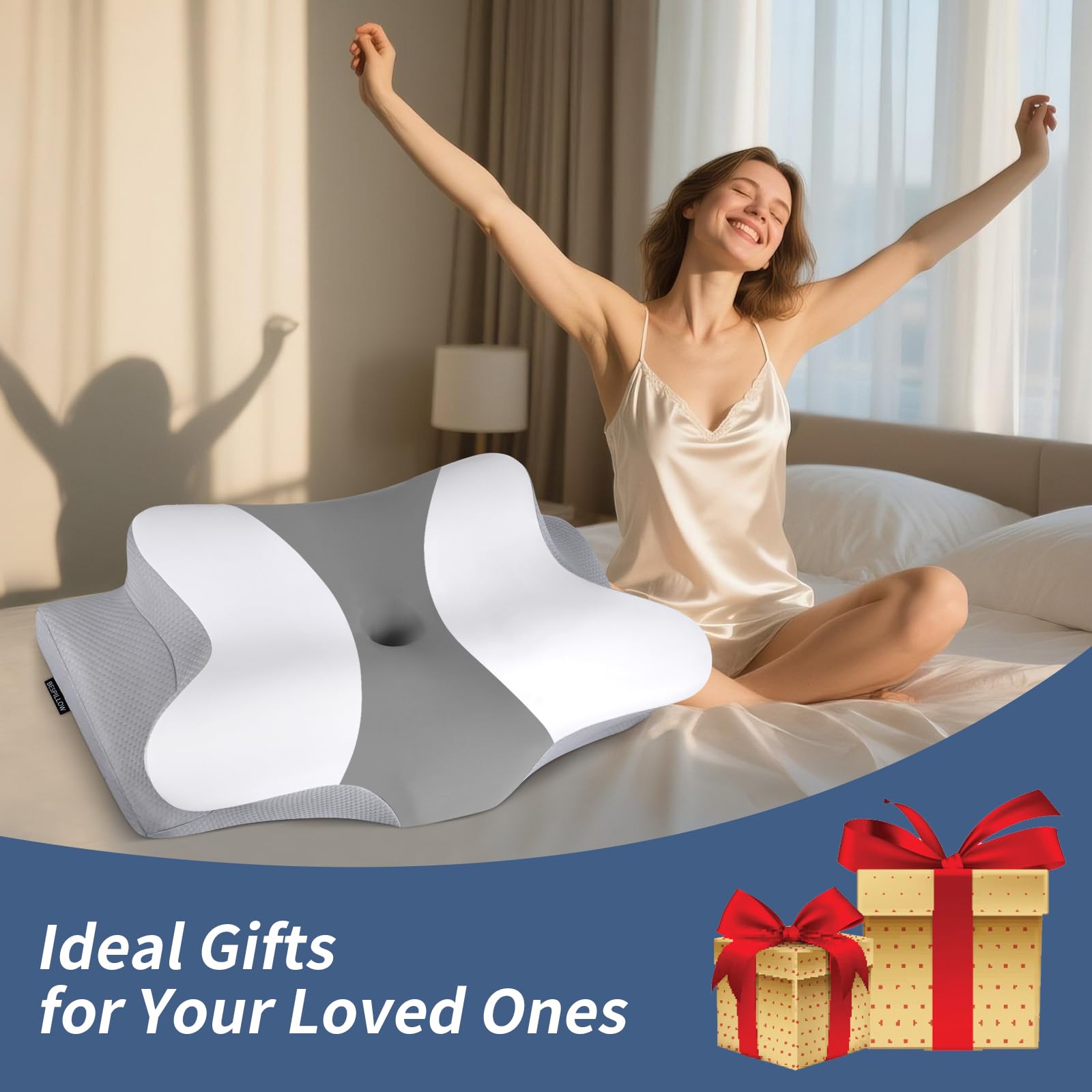 Bespillow removable cover makes washing quick and easy.