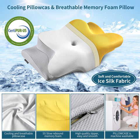 Bespillow pillow with dual-height sides for customizable comfort.