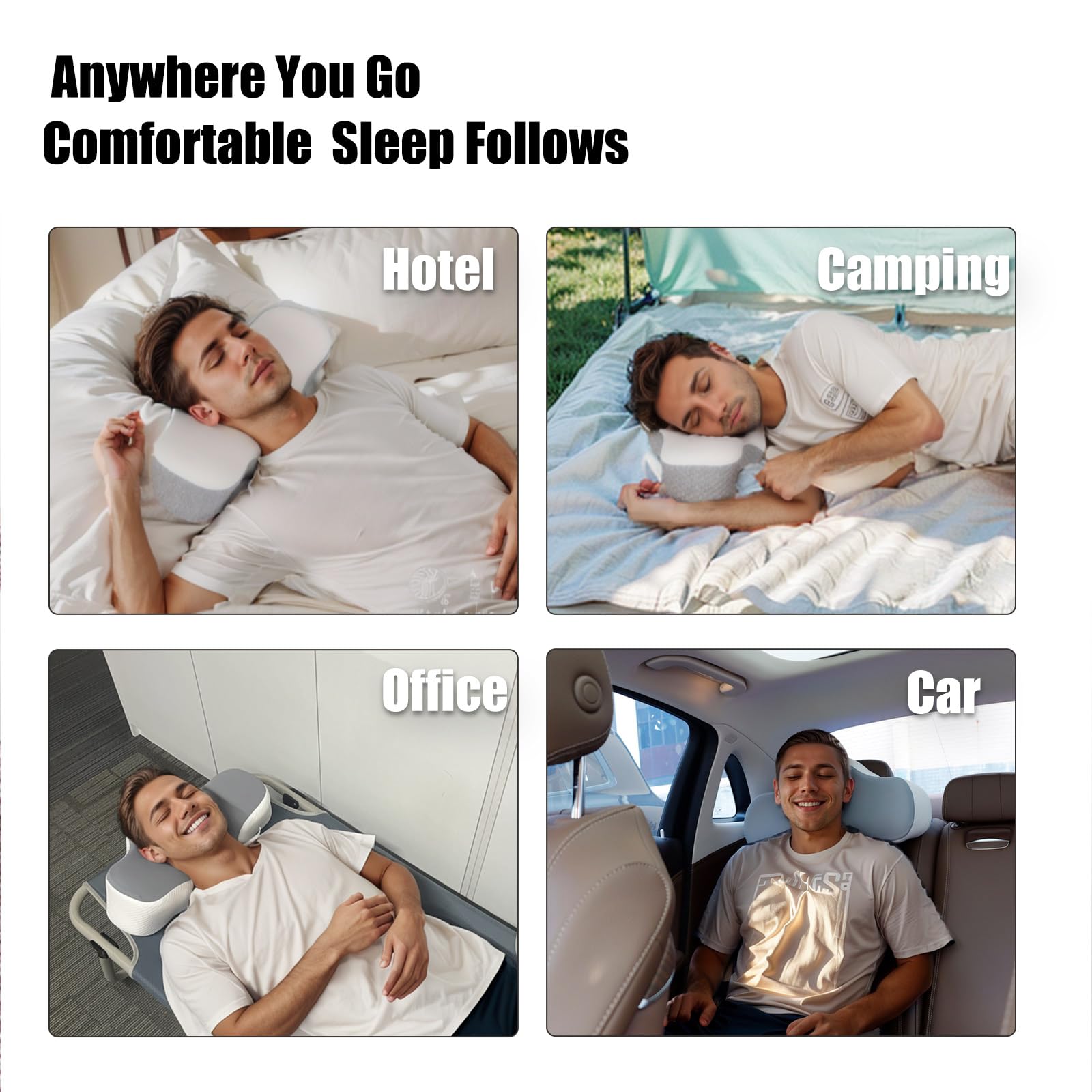 Bespilow neck support during road trips for reduced travel fatigue