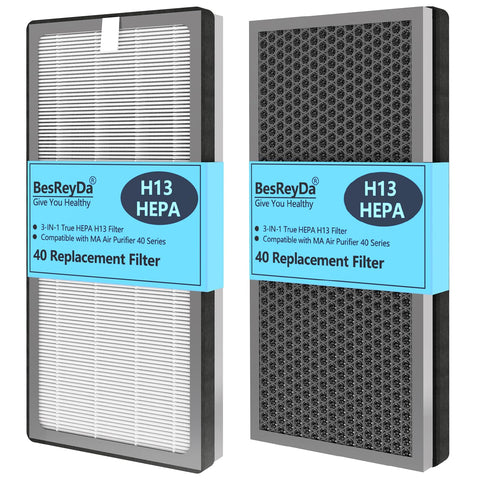 BesReyDa 40-series filter pack opened for easy replacement and clean air.