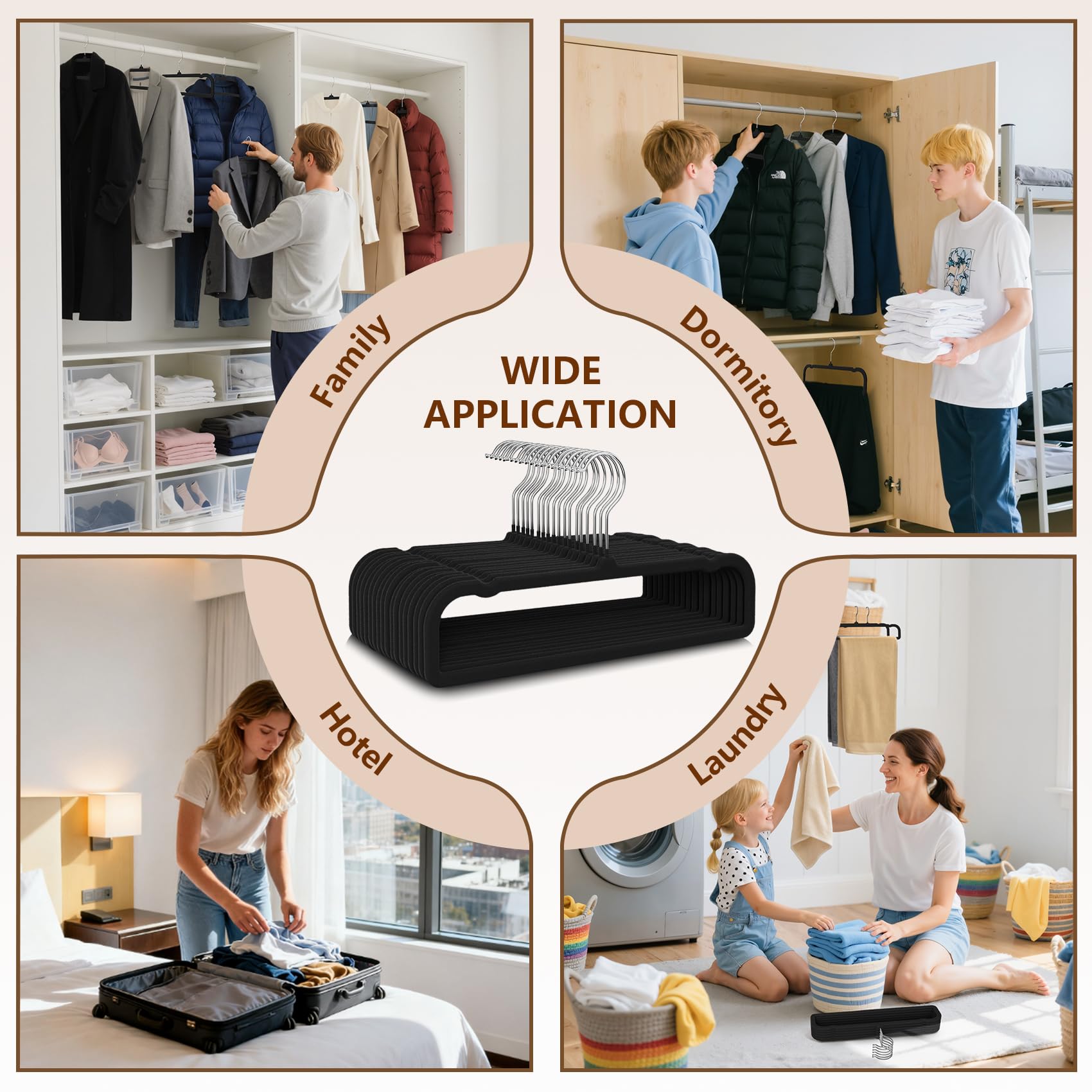Besslly color options support coordinated, stylish closet organization