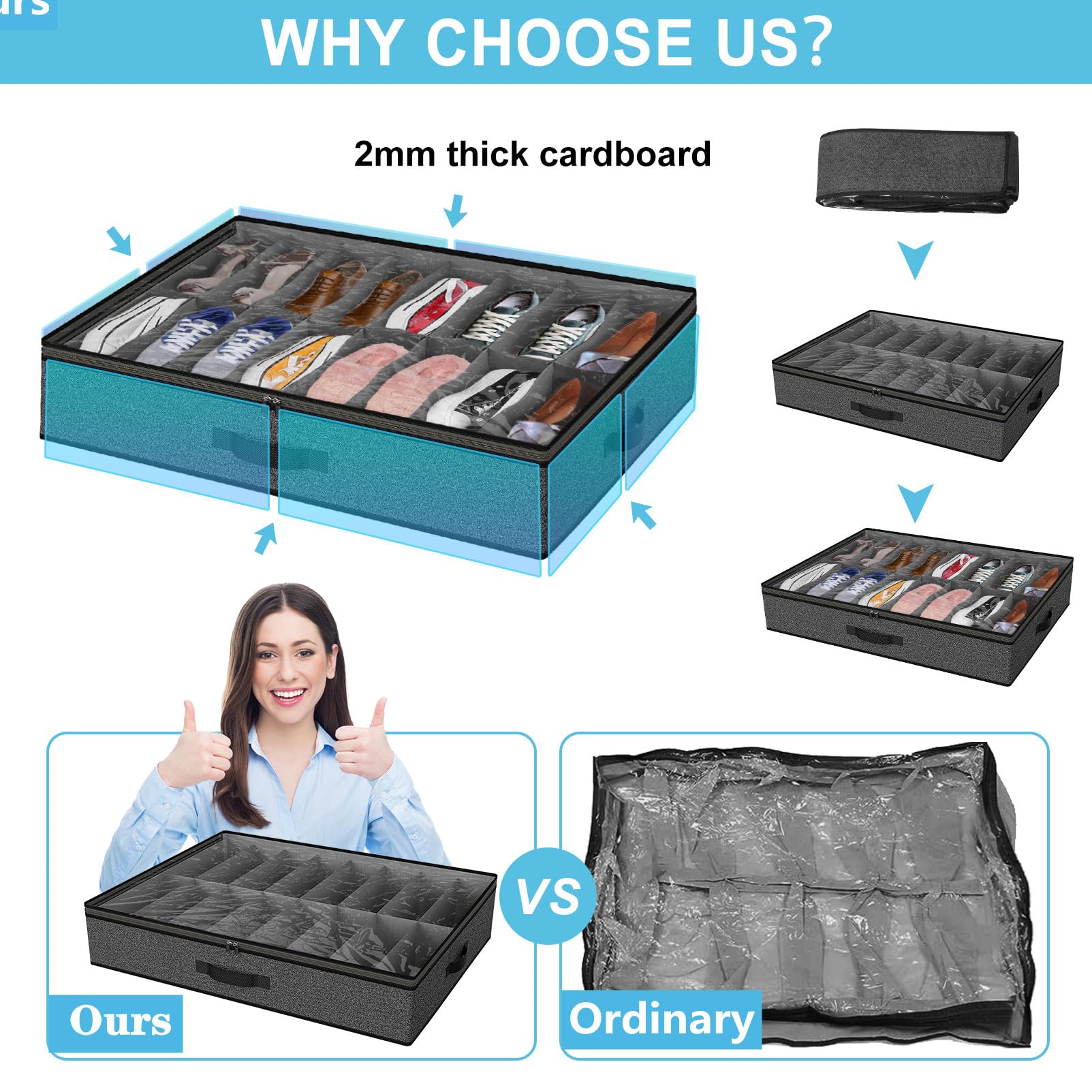 Besslly dorm-friendly organization solution for shoes and small items