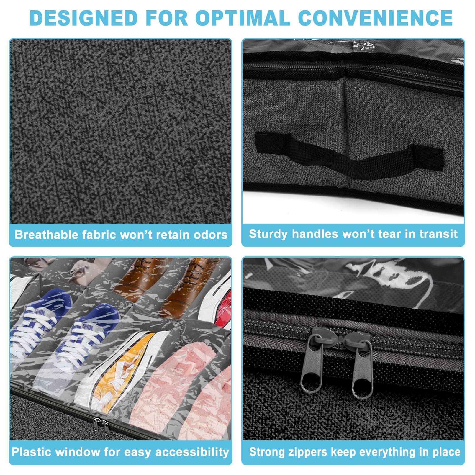 Besslly reinforced handle view shows easy pulling from under bed storage