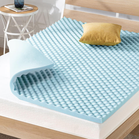 Best Price Mattress 2in egg crate topper on bed for cooler sleep.