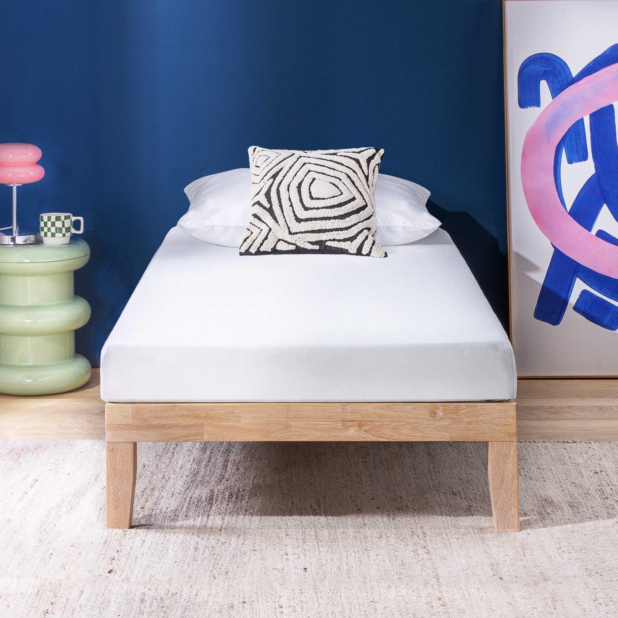 Best Price Mattress top view of 5-inch memory foam in compact packaging for easy setup.