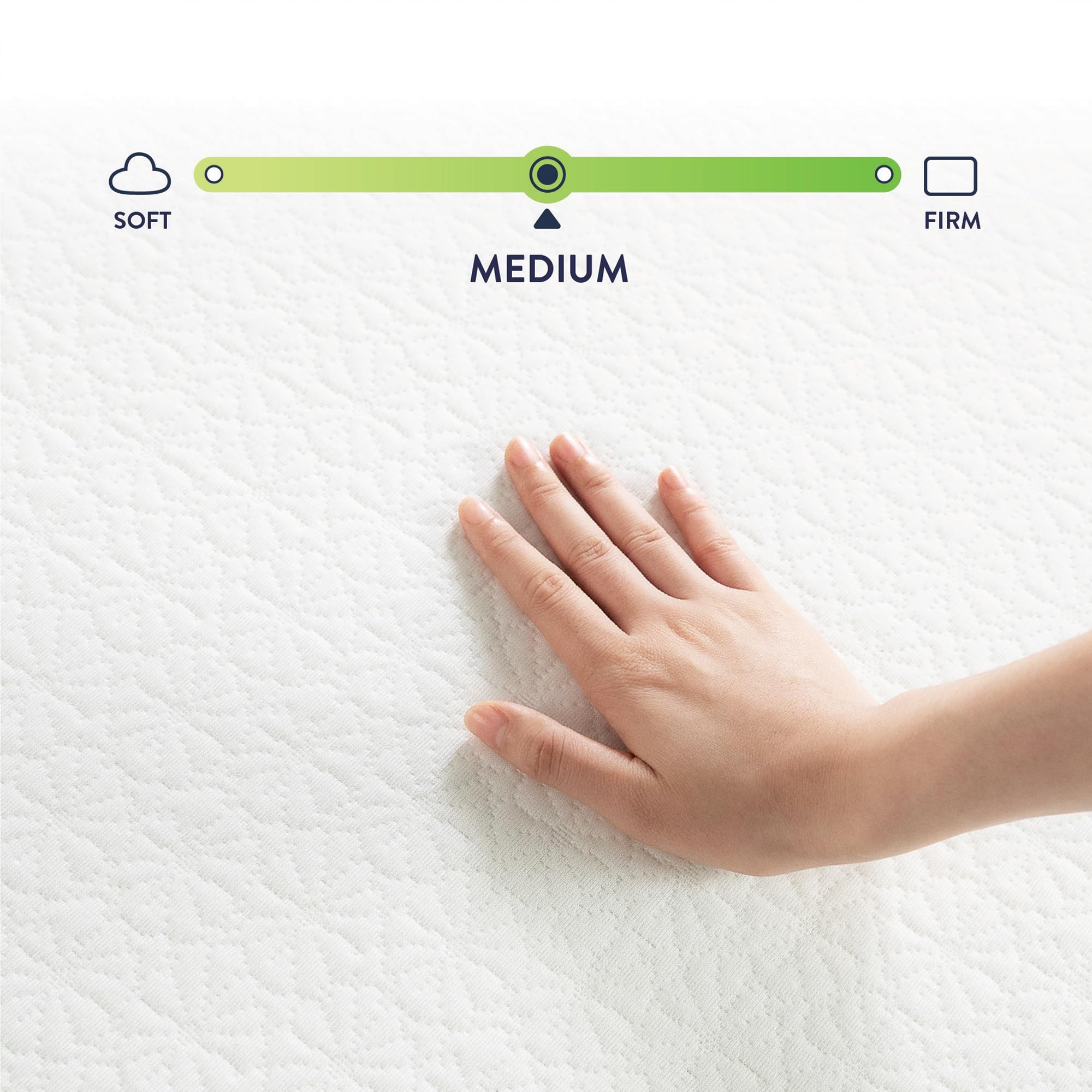 Best Price Mattress green tea infusion layer offers a calming, fresh feel.