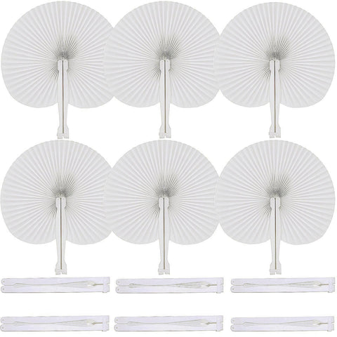 Bestage white paper fans 60-pack for bulk wedding favors.