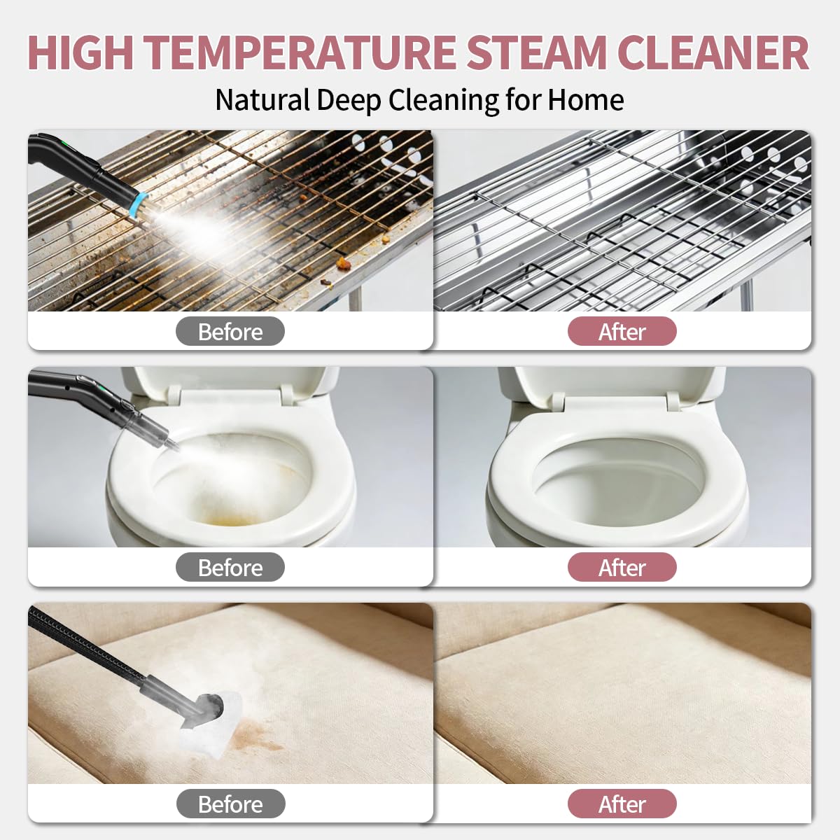 Bestbuy8 steam cleaner provides a long 2-meter hose for better reach.