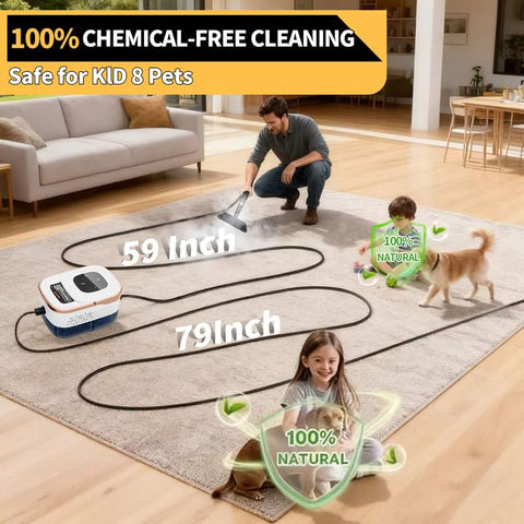 Bestbuy8 steam cleaner car interior cleaning on seats and carpets