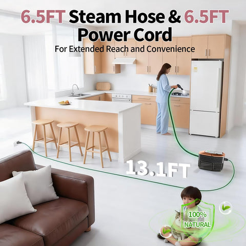 Bestbuy8 steam cleaner offers chemical-free cleaning for a safer home.